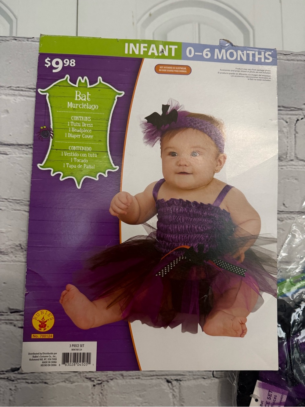 Rubie's Infant Bat Tutu Costume Purple Black new with tags 0-6 months Halloween